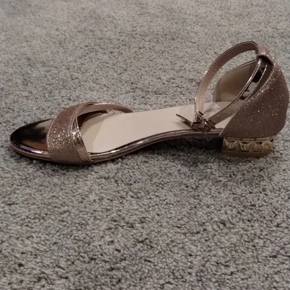 Elegant Glitter Strap Heels - Picture 2 of 4